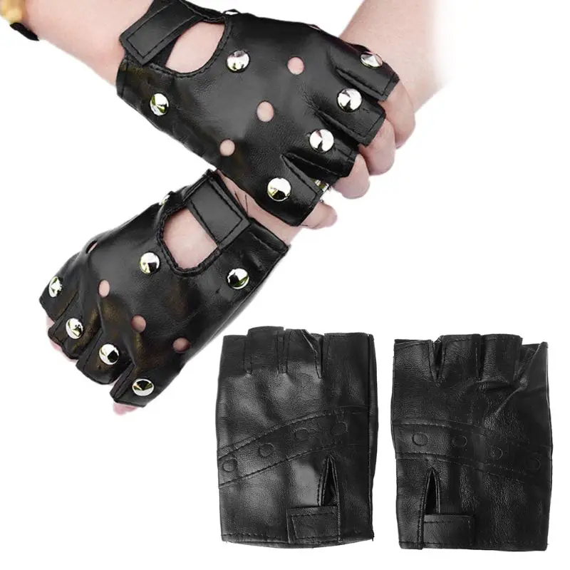 Faux Leather Driving Half Finger Mittens Fingerless Gloves with Studs Design D5QB
Faux Leather Driving Half Finger Mittens Fingerless Gloves with Studs Design D5QB