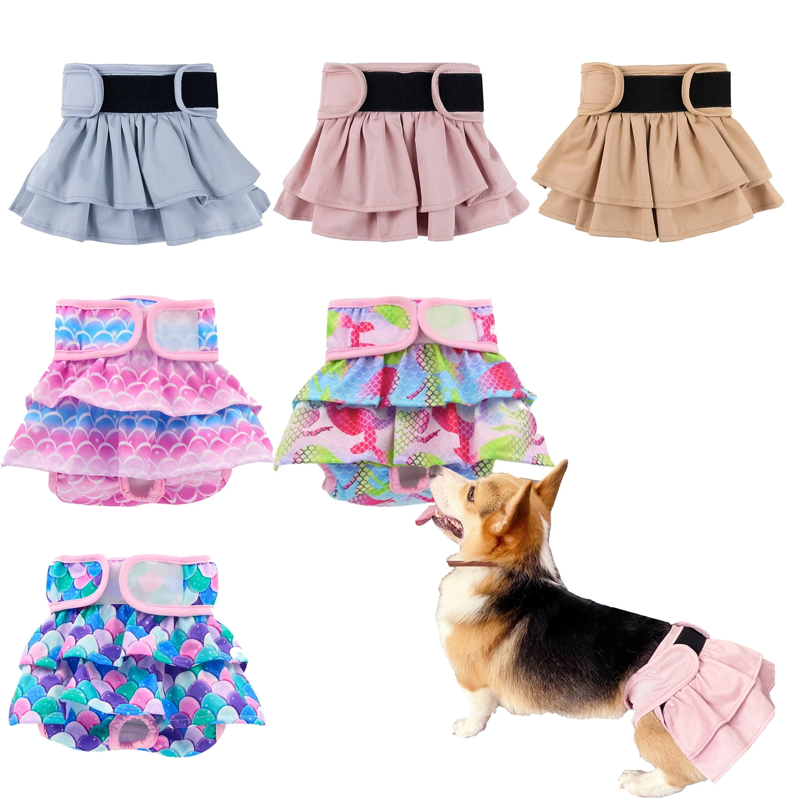 Женские подгузники для собак, моющееся нижнее белье для домашних животных, регулируемые гигиенические физиологические трусики для девочек и щенков 
Женские подгузники для собак, моющееся нижнее белье для домашних животных, регулируемые гигиенические физиологические трусики для девочек и щенков