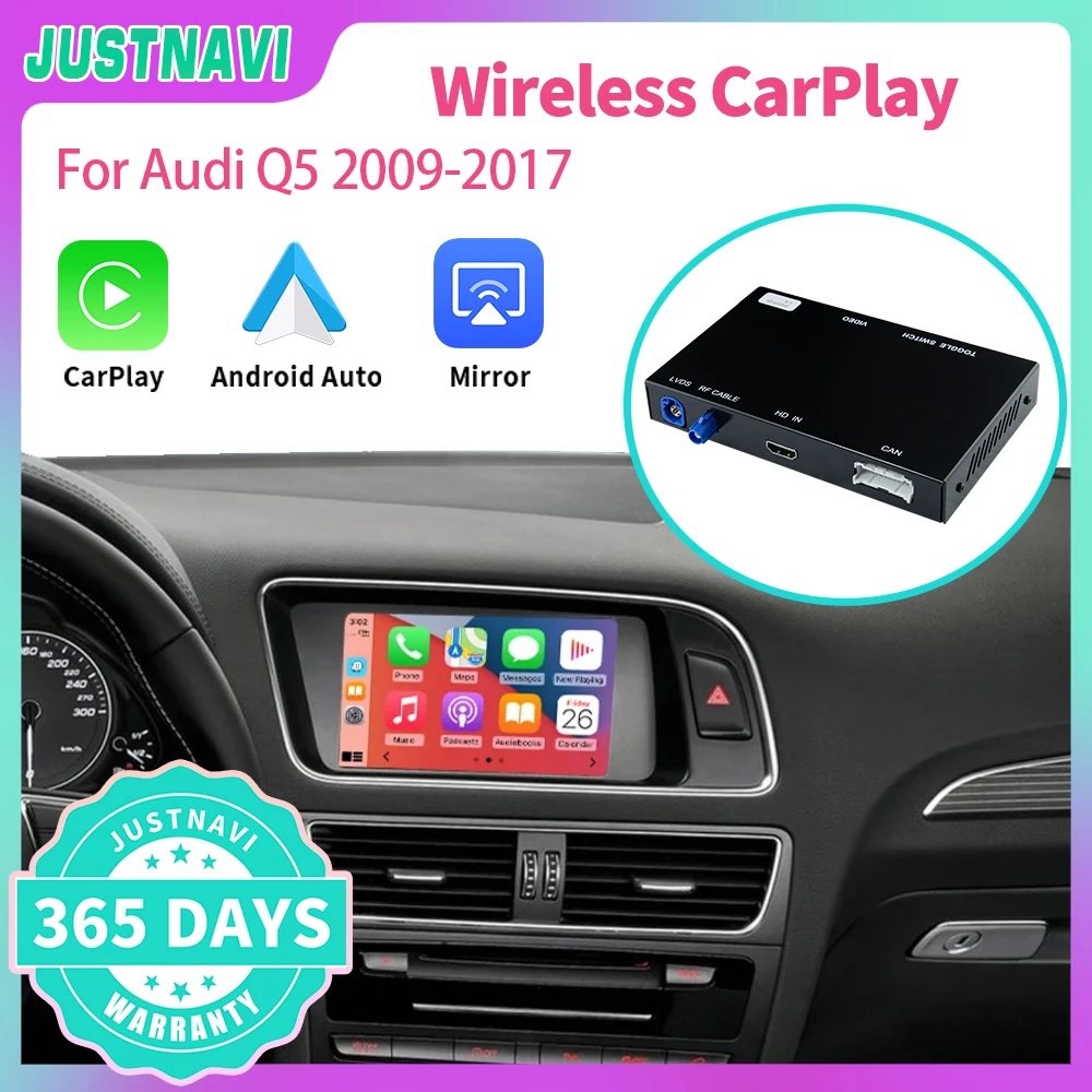 JUSTNAVI беспроводной CarPlay для Audi Q5 2009-2017 с Android Авто Mirror Link AirPlay функции воспроизведения автомобиля
JUSTNAVI беспроводной CarPlay для Audi Q5 2009-2017 с Android Авто Mirror Link AirPlay функции воспроизведения автомобиля