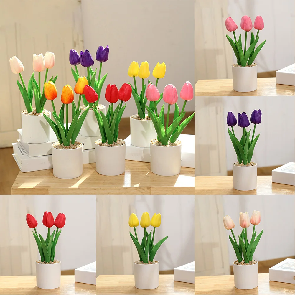Artificial Flowers Tulip Potted Fake Plants Tree In Pot Home Wedding Party Decor For Office & Home Decorations Or Weddings
Artificial Flowers Tulip Potted Fake Plants Tree In Pot Home Wedding Party Decor For Office & Home Decorations Or Weddings