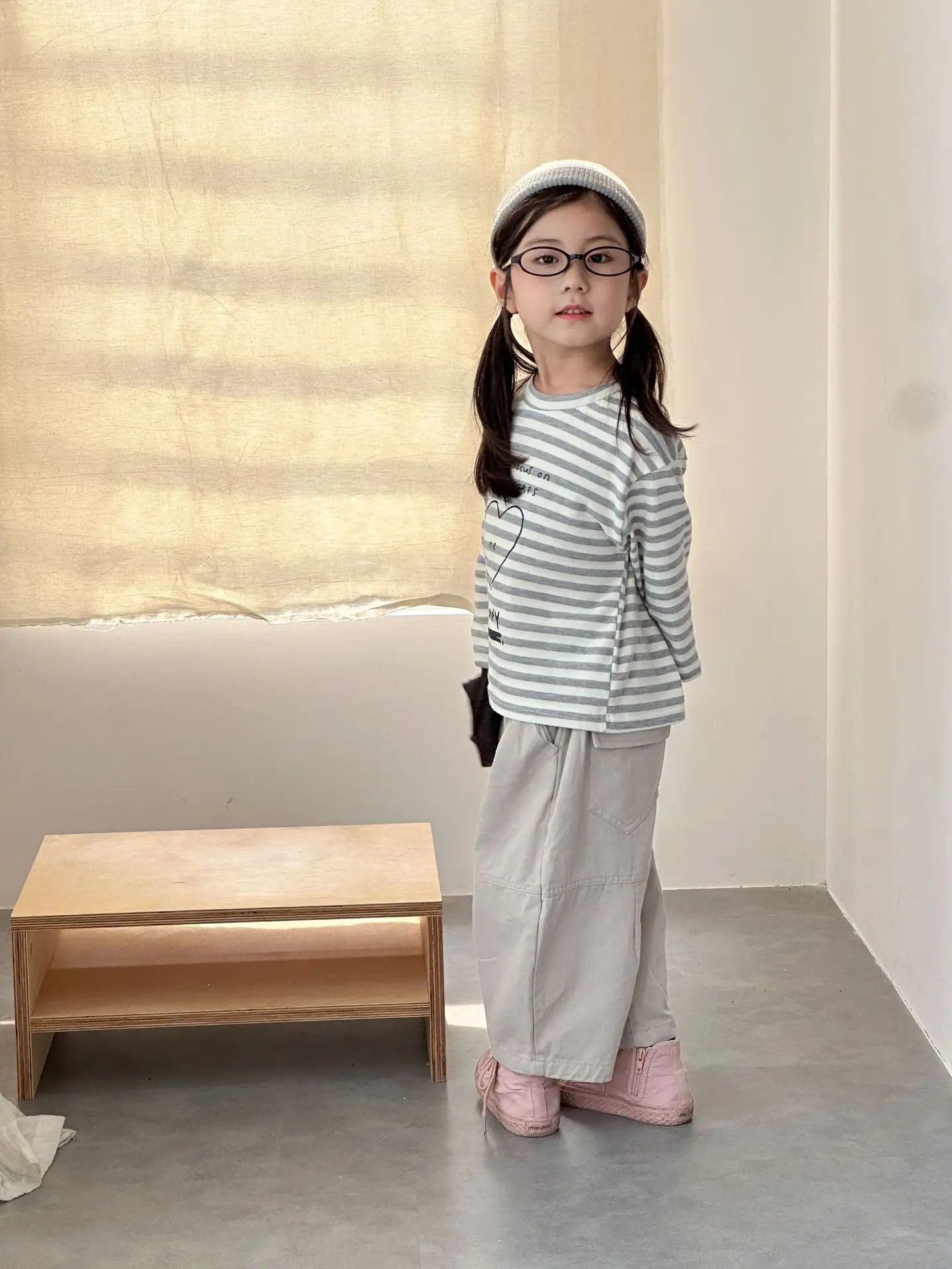 2025 Autumn New Children Long Sleeve T Shirts Cotton Girls Loose Striped Bottoming Shirt Boys Versatile Casual Tops Kids Clothes 35 Sb1477ce0d25e4becb67a412f052884209