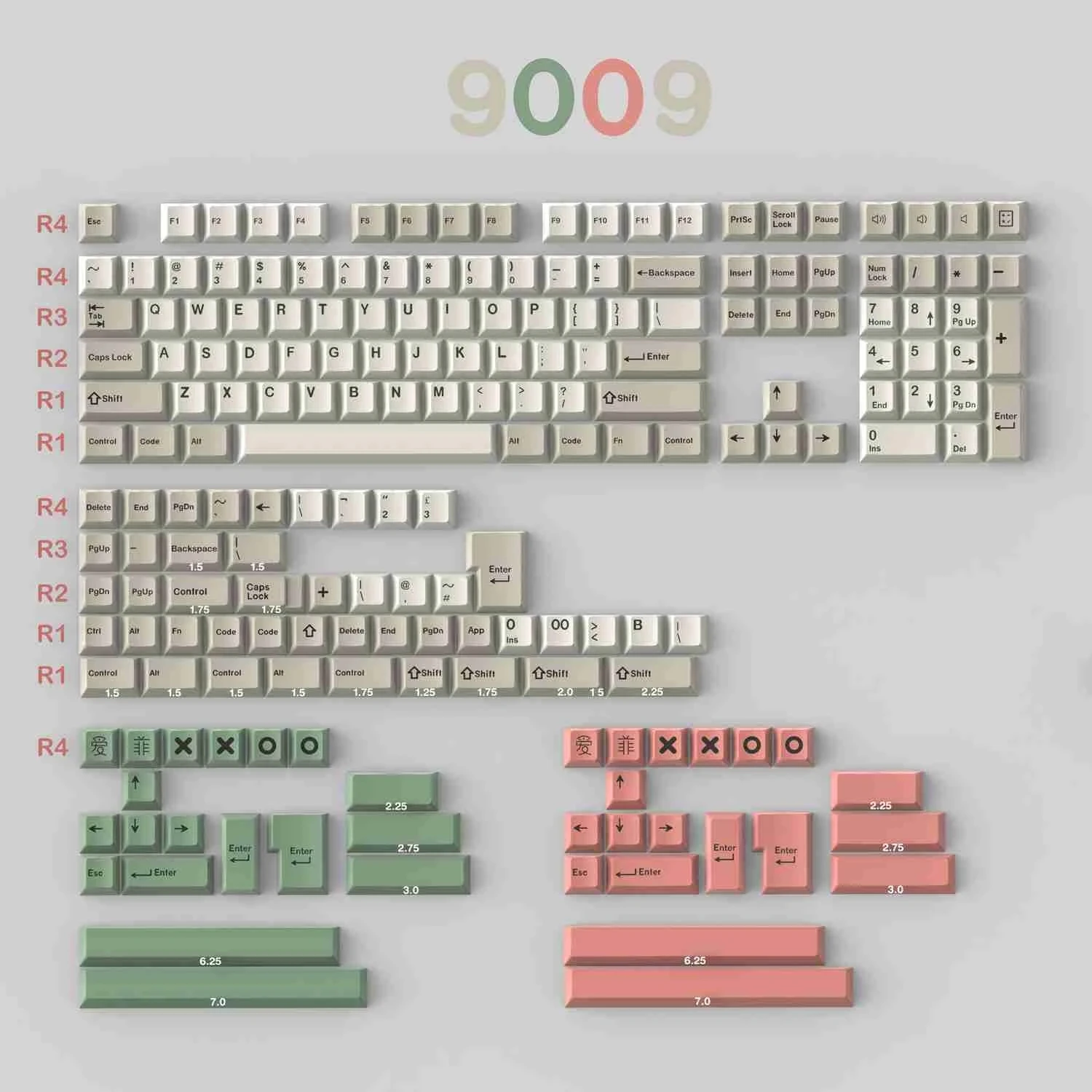 1 Set GMK 9009 Keycaps ABS Double Shot Keycap Cherry Profile Key Caps With ISO Enter 3U 7U Spacebar For HHKB EU Layout Keyboard
1 Set GMK 9009 Keycaps ABS Double Shot Keycap Cherry Profile Key Caps With ISO Enter 3U 7U Spacebar For HHKB EU Layout Keyboard