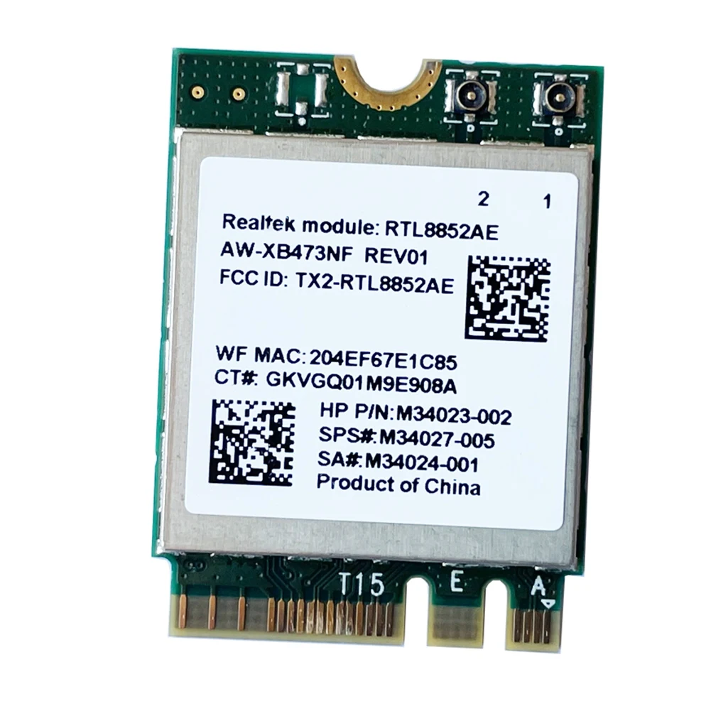 2.4G 5G 802.11AC/AX Wireless Module AW-XB473NF RTL8852AE RTL8852 Wifi 6 MU-MIMO Network Card Bluetooth 5.2 for Win 10
2.4G 5G 802.11AC/AX Wireless Module AW-XB473NF RTL8852AE RTL8852 Wifi 6 MU-MIMO Network Card Bluetooth 5.2 for Win 10