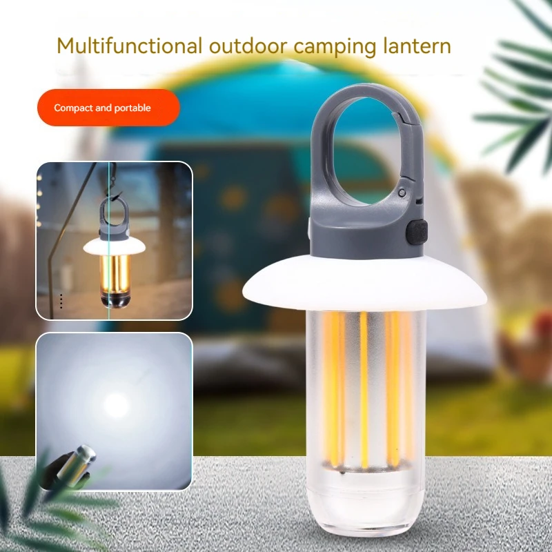 

FUNNYDEER LED Mini Hanging Tent Lamp Portable Camping Lamp Rechargeable COB Work Light with Hook 5 Modes for Hiking Fishing