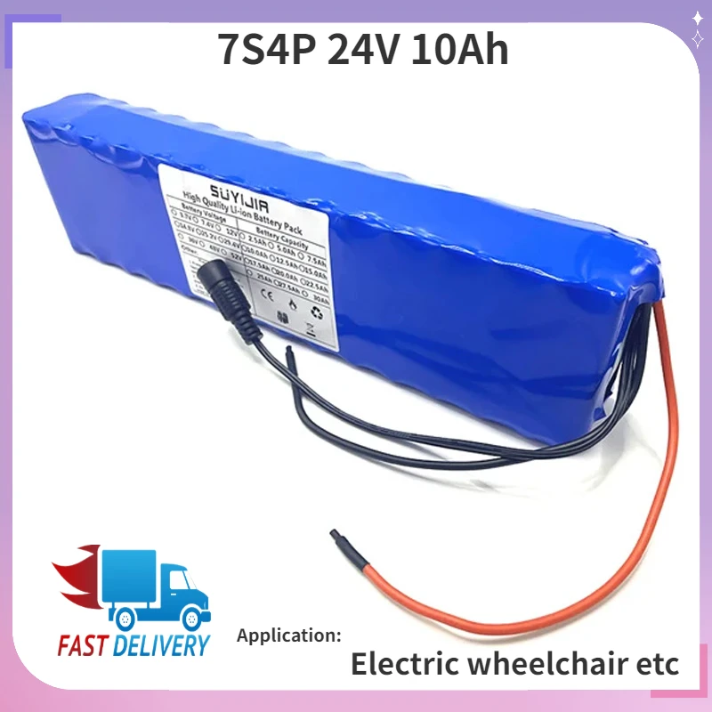SUYIJIA 7S4P 24V 10Ah Built-in BMS Rechargeable Lithium-ion Batteries Suitable for Bicycles Scooters Wheelchairs and Motorcycles
SUYIJIA 7S4P 24V 10Ah Built-in BMS Rechargeable Lithium-ion Batteries Suitable for Bicycles Scooters Wheelchairs and Motorcycles