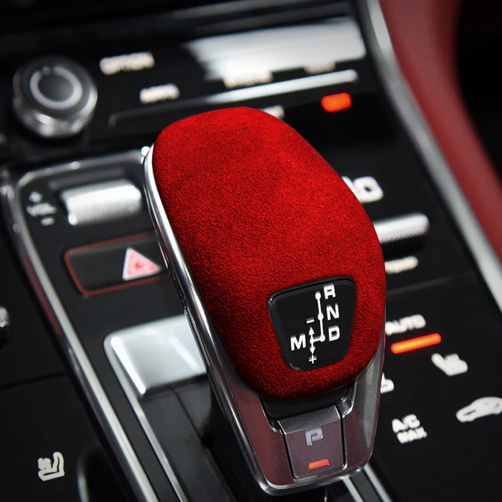 

New Suede Wrap For Porsche Panamera 971 Interior Car Gear Shift Knob Cover Trim Decoration Sticker Accessories