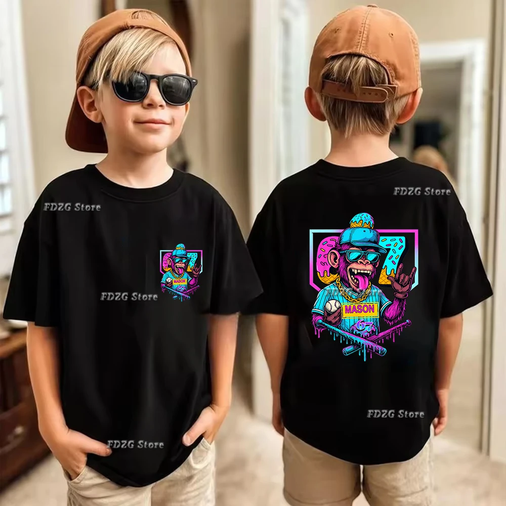 تي شيرت قطني للأطفال بطباعة Summer Italian Brainrot 67 Six Seven، قميص بأكمام قصيرة للأولاد، مريح وعصري تي شيرت قطني للأطفال بطباعة Summer Italian Brainrot 67 Six Seven، قميص بأكمام قصيرة للأولاد، مريح وعصري