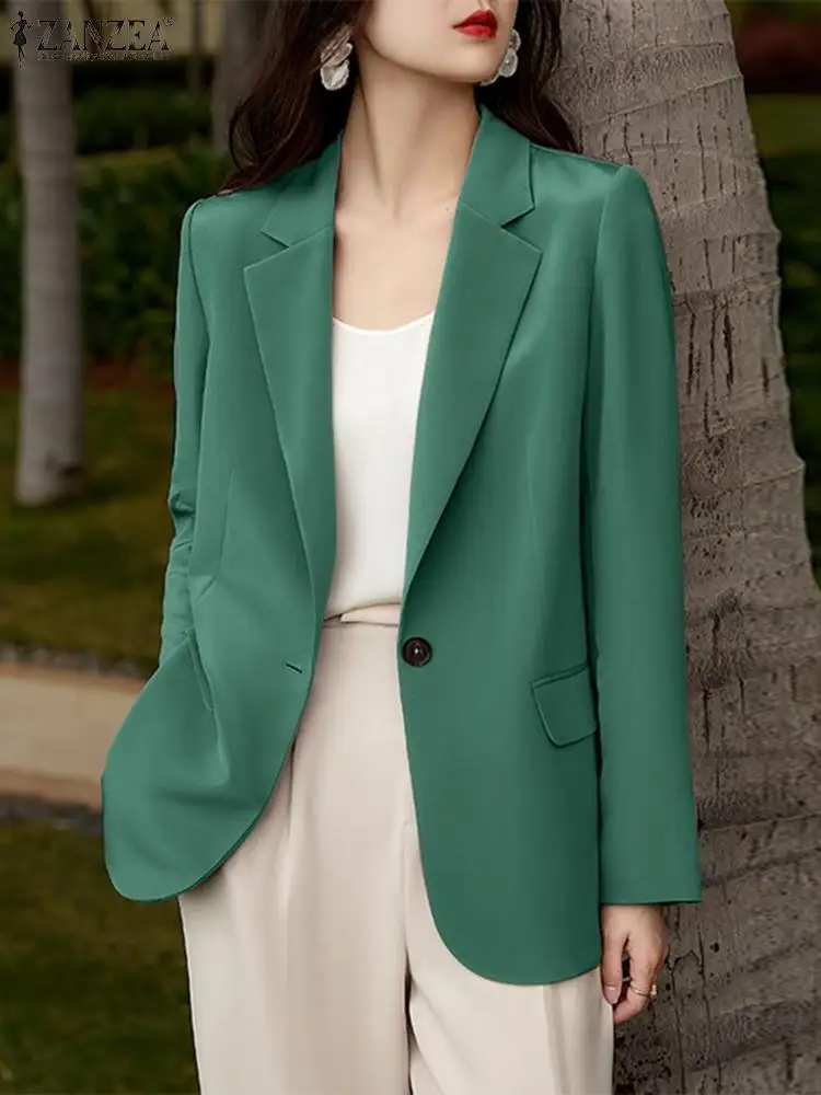 ZANZEA Woman Fashion OL Blazer Autumn Long Sleeve Lapel Neck Outwear Ladies Elegant Work Jackets Vintage Solid Coats Oversized
ZANZEA Woman Fashion OL Blazer Autumn Long Sleeve Lapel Neck Outwear Ladies Elegant Work Jackets Vintage Solid Coats Oversized