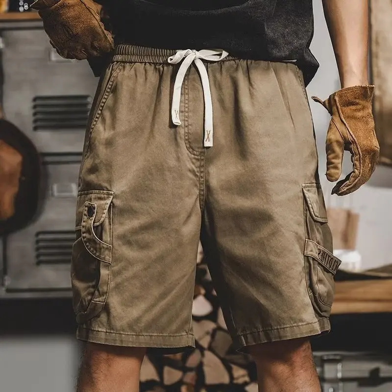 New American Style Outside Wear Loose Retro Summer Casual Five Division of Labor Suit Shorts for Men
New American Style Outside Wear Loose Retro Summer Casual Five Division of Labor Suit Shorts for Men