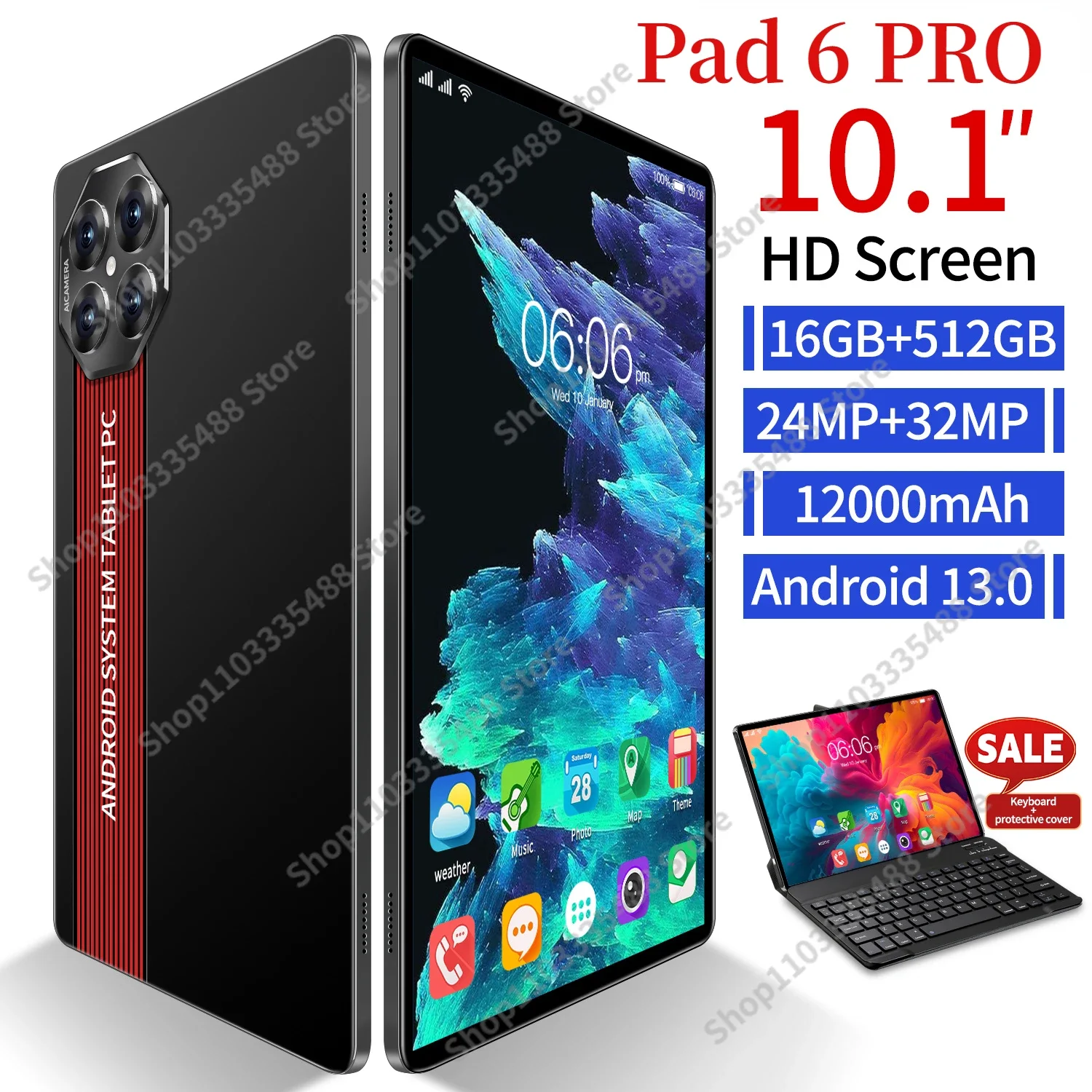 

Original Global Version Pad 6 Pro Snapdragon 888 Tablets PC 16GB 1TB Android 13 Octa Core 11Inch HD 4K Screen 5G Wifi Tab 2024