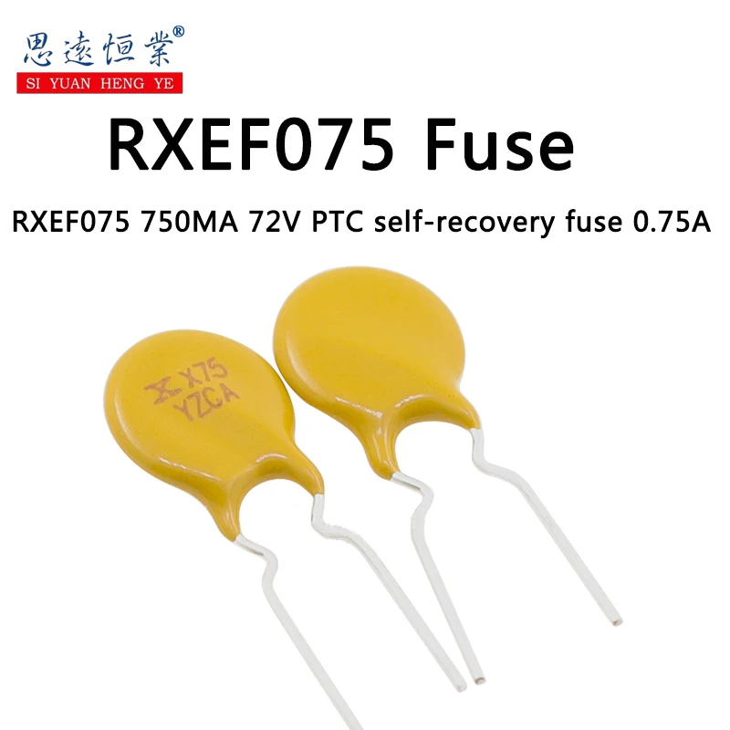 

RXEF075 printing XF075 PPTC self-restoring fuse 0.75A 72V in line instead of JK60-075
