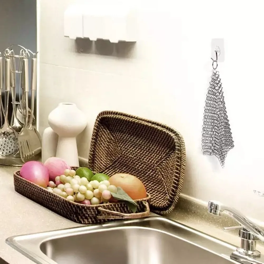 Kitchen Cleaning Ring Cloth Stainless Steel Chain Scrubber Pan Scraper Cookware Accessories Reusable Washing Net Cleaning Tool
Kitchen Cleaning Ring Cloth Stainless Steel Chain Scrubber Pan Scraper Cookware Accessories Reusable Washing Net Cleaning Tool