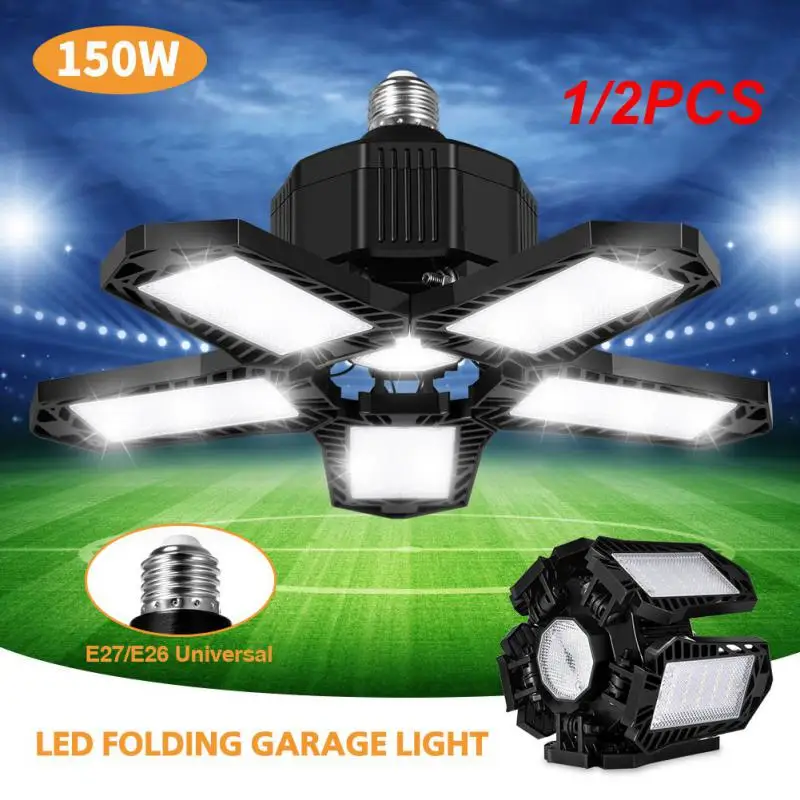 

1/2PCS 150W LED Garage Light E27/E26 8000LM Light Easy To Install Adjustable Transformable Ceiling Light For Warehouse Parking