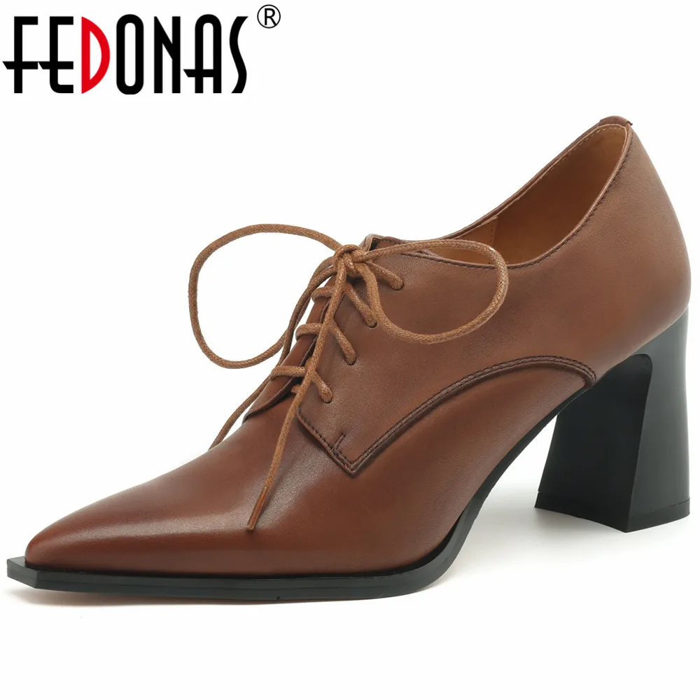 FEDONAS Vintage Women Pumps High Heels Genuine Leather Quality Pointed Toe Mature Office Lady Basic Shoes Woman Spring Summer
FEDONAS Vintage Women Pumps High Heels Genuine Leather Quality Pointed Toe Mature Office Lady Basic Shoes Woman Spring Summer