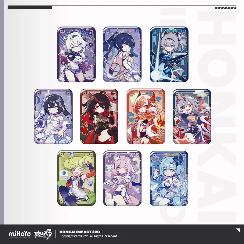 

Sunsyea Honkai Impact 3rd Official Merch miHoYo Original Authentic HYRS Series Metal Badge Fu Hua Elysia Kiana Griseo