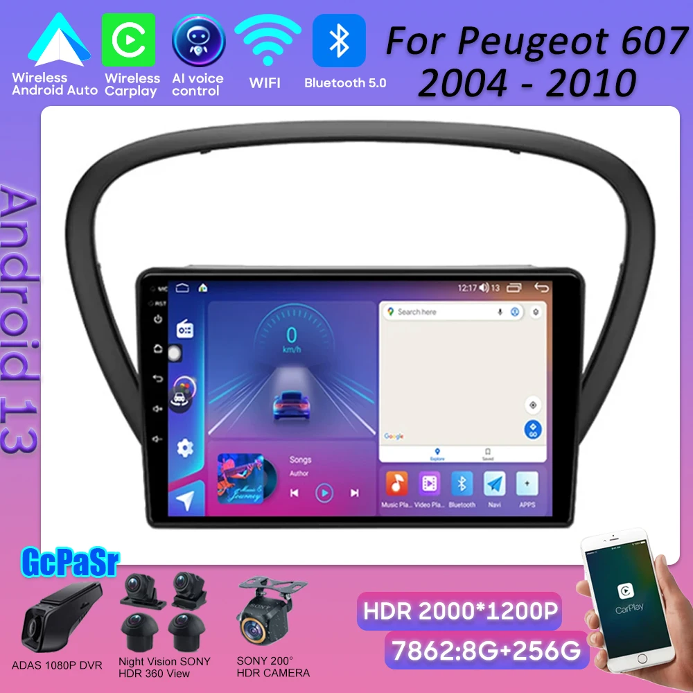 Car Android For Peugeot 607 2004 - 2010 GPS Navigation HDR QLED Screen Wifi Dash Cam Mirror Link Touch Screen Rear Camera Inch
Car Android For Peugeot 607 2004 - 2010 GPS Navigation HDR QLED Screen Wifi Dash Cam Mirror Link Touch Screen Rear Camera Inch
