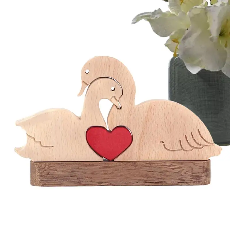 Wooden Swans Home Decor Valentines Day Love Swans Statue Farmhouse Thick Rustic Valentine Block With Stand For Home Decoration
Wooden Swans Home Decor Valentines Day Love Swans Statue Farmhouse Thick Rustic Valentine Block With Stand For Home Decoration