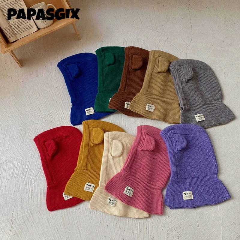 Cute Bear Ear Baby Hooded Hat Winter Warm Knitted Ear Protection Balaclava Cap For Kids Girls Boys One Piece Korean Scarf Cap
Cute Bear Ear Baby Hooded Hat Winter Warm Knitted Ear Protection Balaclava Cap For Kids Girls Boys One Piece Korean Scarf Cap
