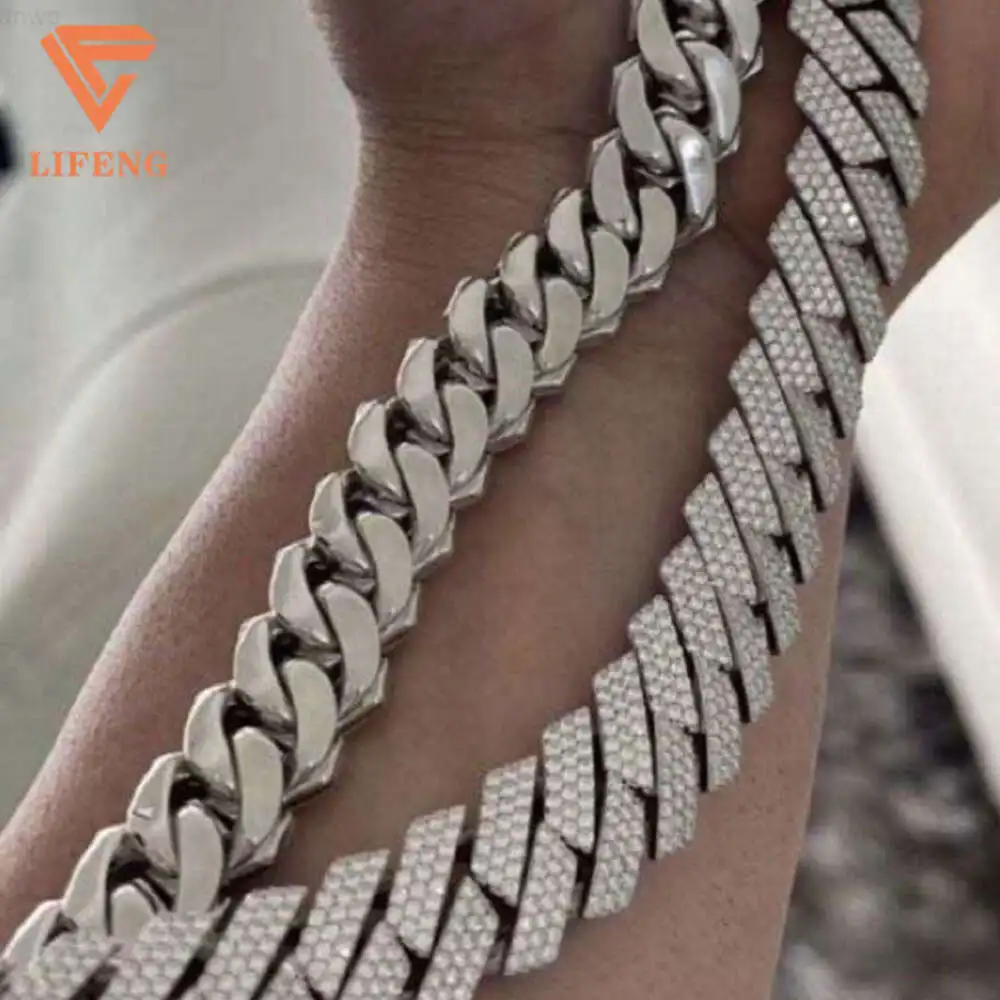 High Quality 18 Mm Necklaces Vvs Moissanite White Gold Plated Moissanite Miami Cuban Liink Chain Hip-hop Necklace for Men
High Quality 18 Mm Necklaces Vvs Moissanite White Gold Plated Moissanite Miami Cuban Liink Chain Hip-hop Necklace for Men