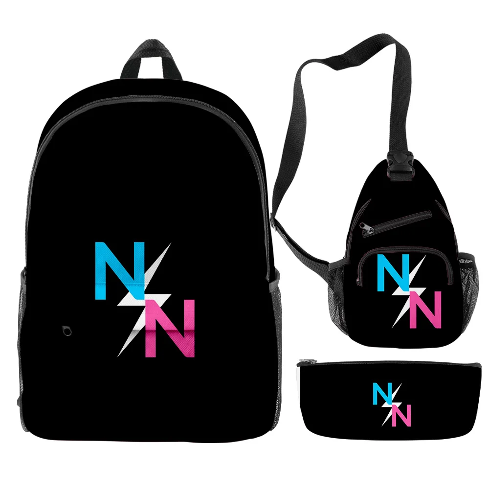 

Hip Hop Popular Funny Norris Nuts Musician 3D Print 3pcs/Set pupil School Bags Travel Laptop Backpack Chest Bag Pencil Case