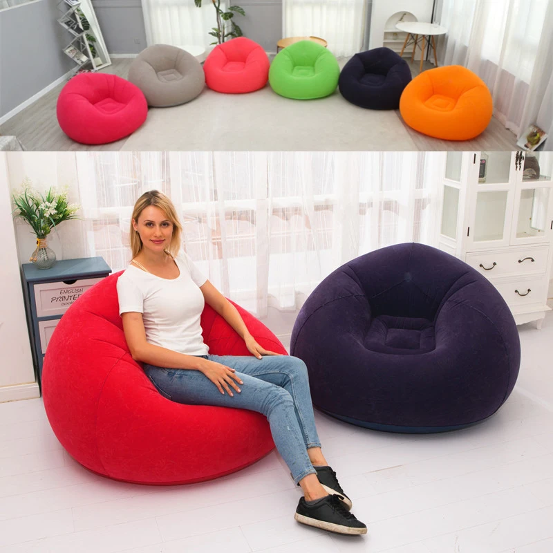 

2024 Inflatable Air 1-Person Portable Pouf Lazy Sofa Lounger For Living Room Seatings Recliner Chair Couch Home Free Shipping