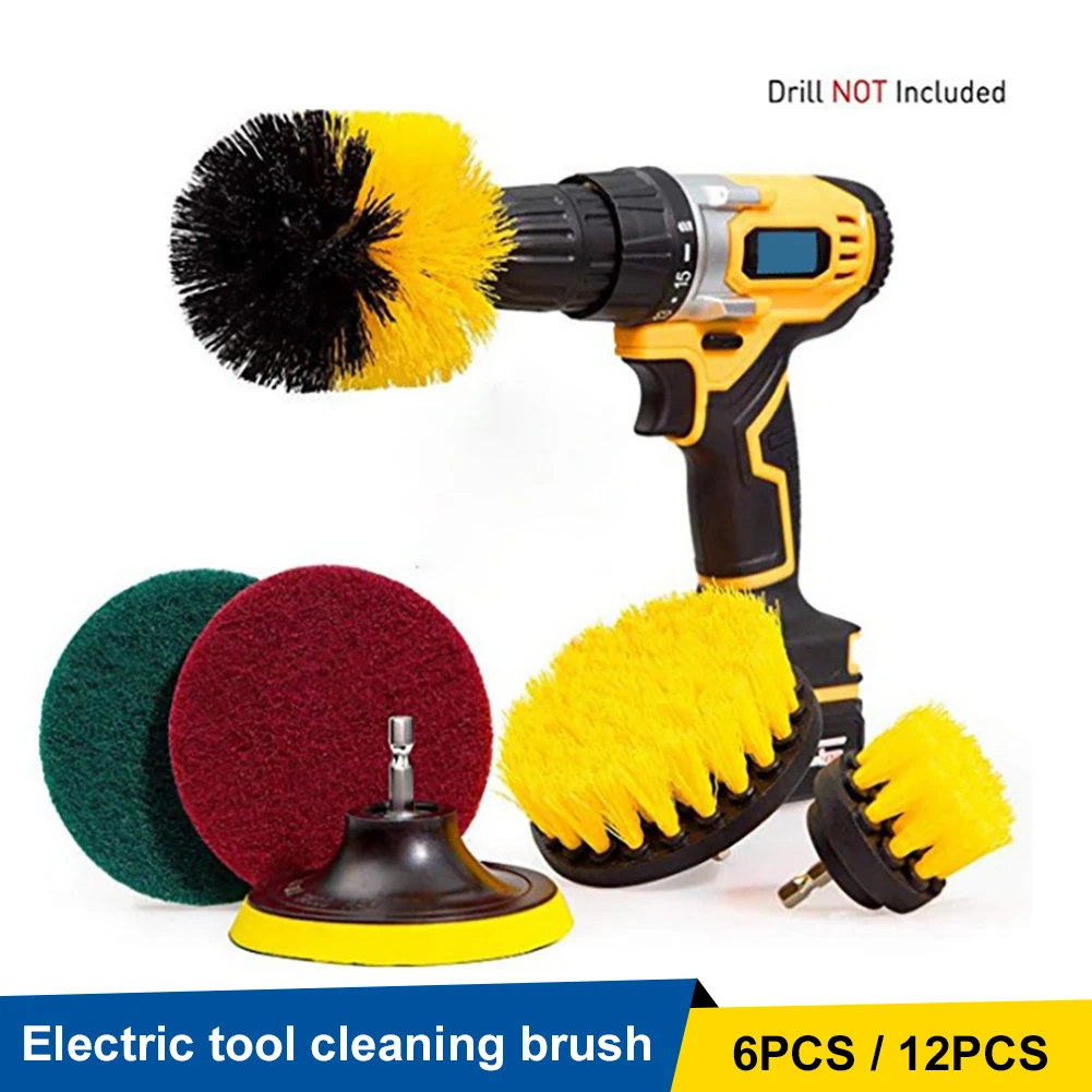 Electric Drill Brush Power Scrubber Drill Brush Kit Round Nylon Cleaning Brush Car Tires Bathroom Shower Cleaning Non-scratches
Electric Drill Brush Power Scrubber Drill Brush Kit Round Nylon Cleaning Brush Car Tires Bathroom Shower Cleaning Non-scratches