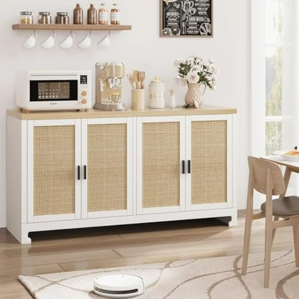 Rattan Accent Storage Cabinet with 4 Doors and Shelf, Sideboard Buffet Cabinet with Storage,furniture,living room cabinets
Rattan Accent Storage Cabinet with 4 Doors and Shelf, Sideboard Buffet Cabinet with Storage,furniture,living room cabinets