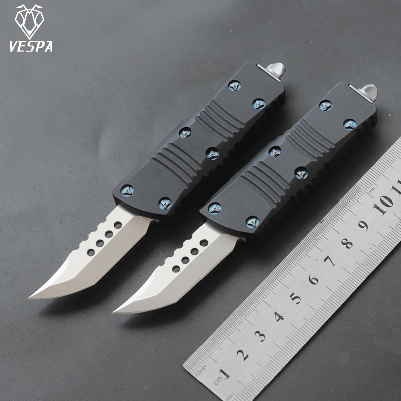 

VESPA Mini Hellhound Knife M390 Blade 7075 Aluminum handle Outdoor Camping Survival EDC Hunting Kitchen Tools Key utility knife