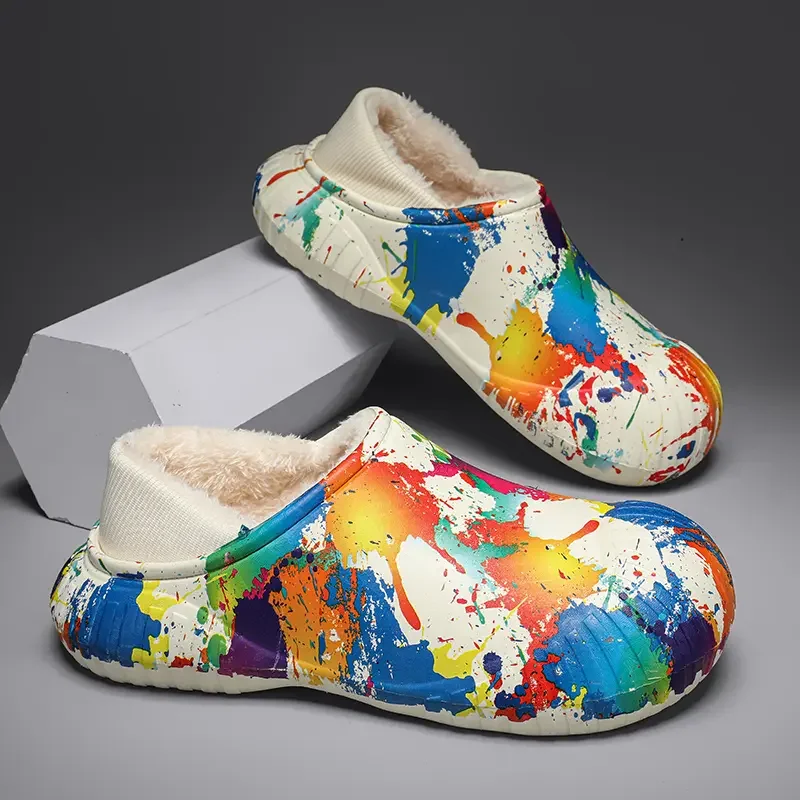 Fashion Winter Couple's Rainbow Colors Cotton Slippers Men's EVA Light Shoes Women's Soft Thick Bottom House Sandals Home Shoes
Fashion Winter Couple's Rainbow Colors Cotton Slippers Men's EVA Light Shoes Women's Soft Thick Bottom House Sandals Home Shoes