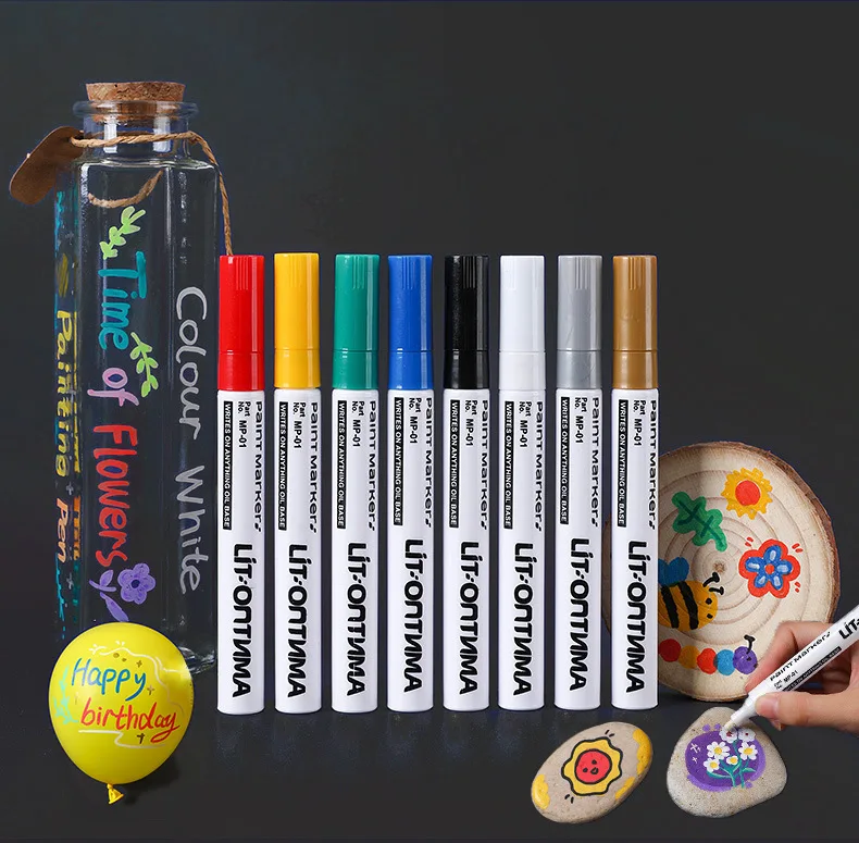 12 Pcs Colorful Permanent Paint Marker Waterproof Tire Rubber Fabric Paint watercolor markers Acrylic markers Paint Marker Pens
12 Pcs Colorful Permanent Paint Marker Waterproof Tire Rubber Fabric Paint watercolor markers Acrylic markers Paint Marker Pens