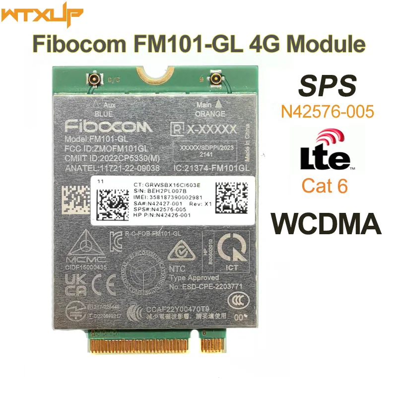 Fibocom FM101-GL 4G карта LTE cat 6 300 Мбит/с глобальная частота WCDMA M.2 модуль с поддержкой глобальных мобильных сетей
Fibocom FM101-GL 4G карта LTE cat 6 300 Мбит/с глобальная частота WCDMA M.2 модуль с поддержкой глобальных мобильных сетей