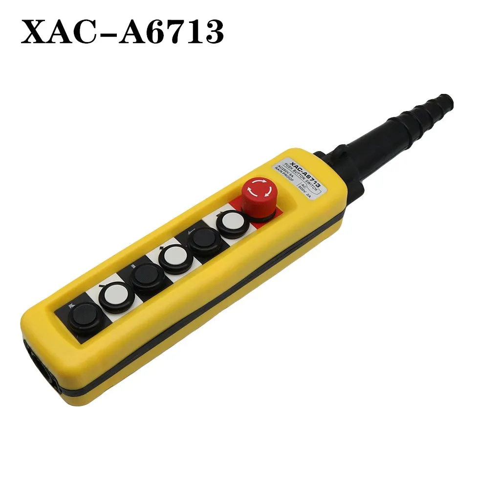 

XAC-A6713 Rainproof Industrial Electric Crane Hoist Control Push Button Switches 7 Buttons 250V 5A 500V 2A
