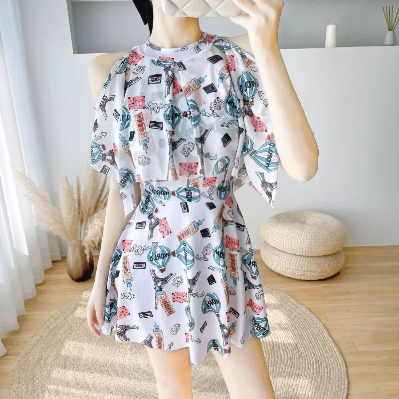 2023 Summer Fashion Oversized Temperament Women's Clothing Slimming Conservative Seaside Vacation Printed Off Shoulder Swimwears
2023 Summer Fashion Oversized Temperament Women's Clothing Slimming Conservative Seaside Vacation Printed Off Shoulder Swimwears