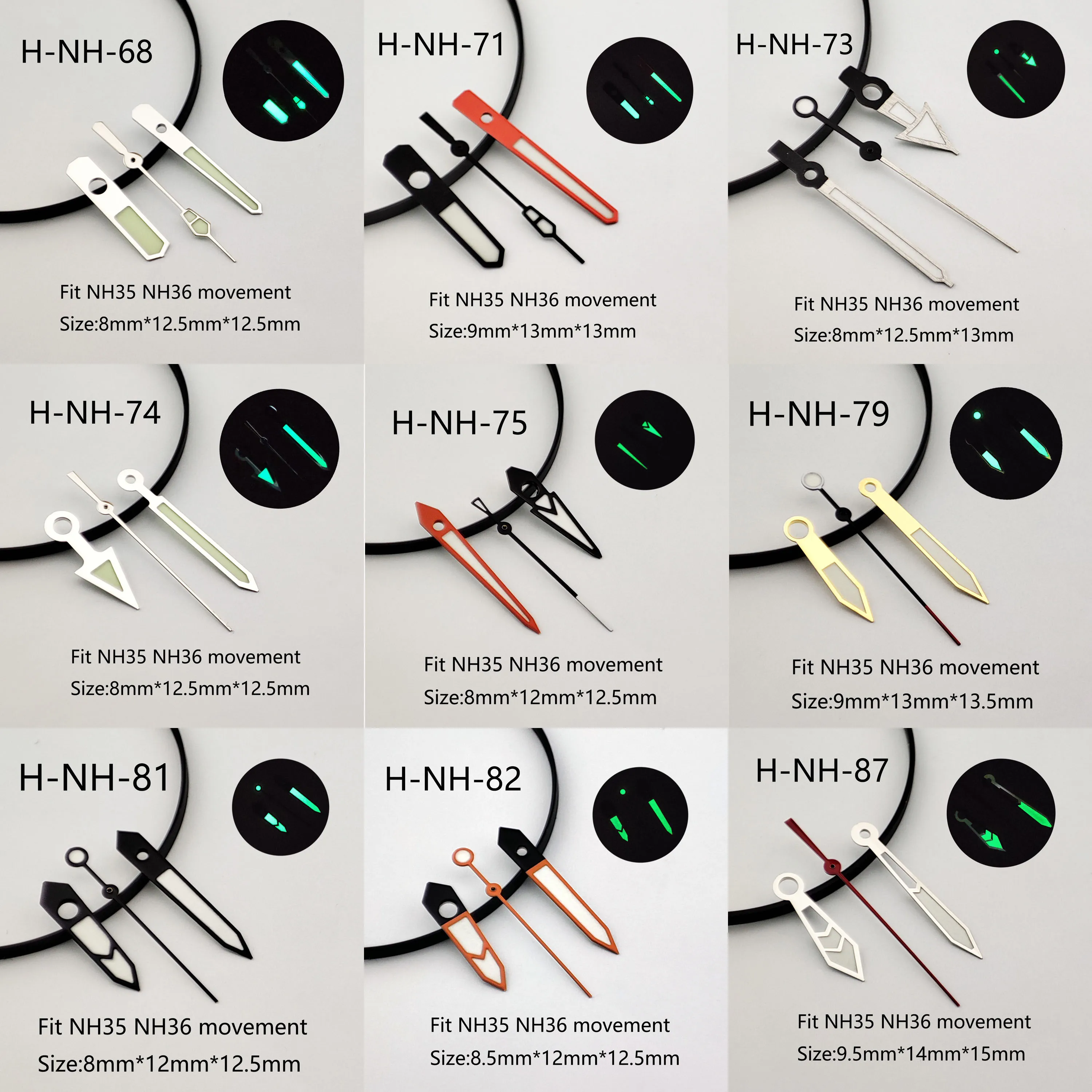 NH35 hands Green/Blue luminous Watch accessories suitable for NH35 Second hands NH36 movement All
NH35 hands Green/Blue luminous Watch accessories suitable for NH35 Second hands NH36 movement All