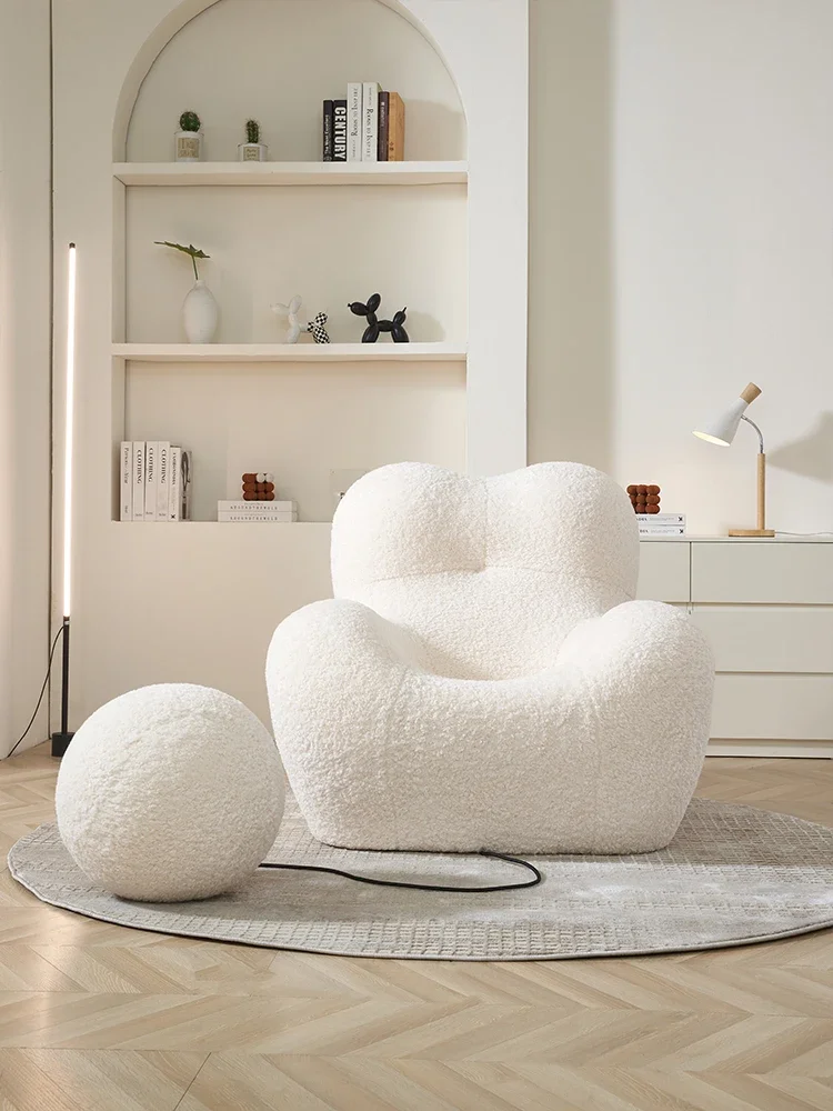 Cream Style Living Room Lamb Wool Single-Seat Sofa Chair Designer Leisure Chair
Cream Style Living Room Lamb Wool Single-Seat Sofa Chair Designer Leisure Chair