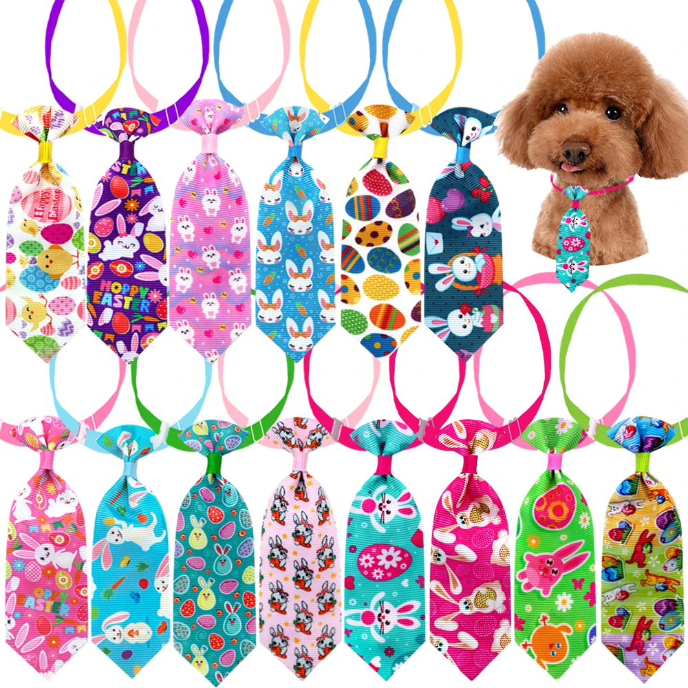 

10pcs Easter Day Colorful Bows For Dog Pet Dog Cat Bow Ties Small Dog Cat Bowties Daily Neckties Dogs Pets Grooming Accessories