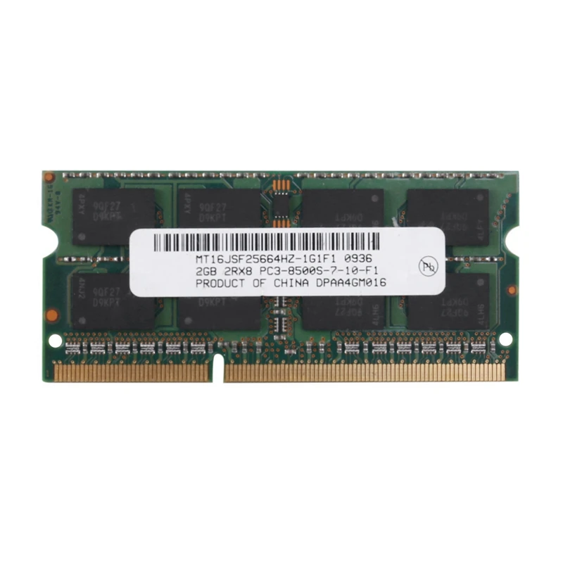 

Оперативная память для ноутбука 4X DDR3 2GB 2RX8 PC3-8500S 1066Mhz 204Pin 1,5 V, оперативная память для ноутбука