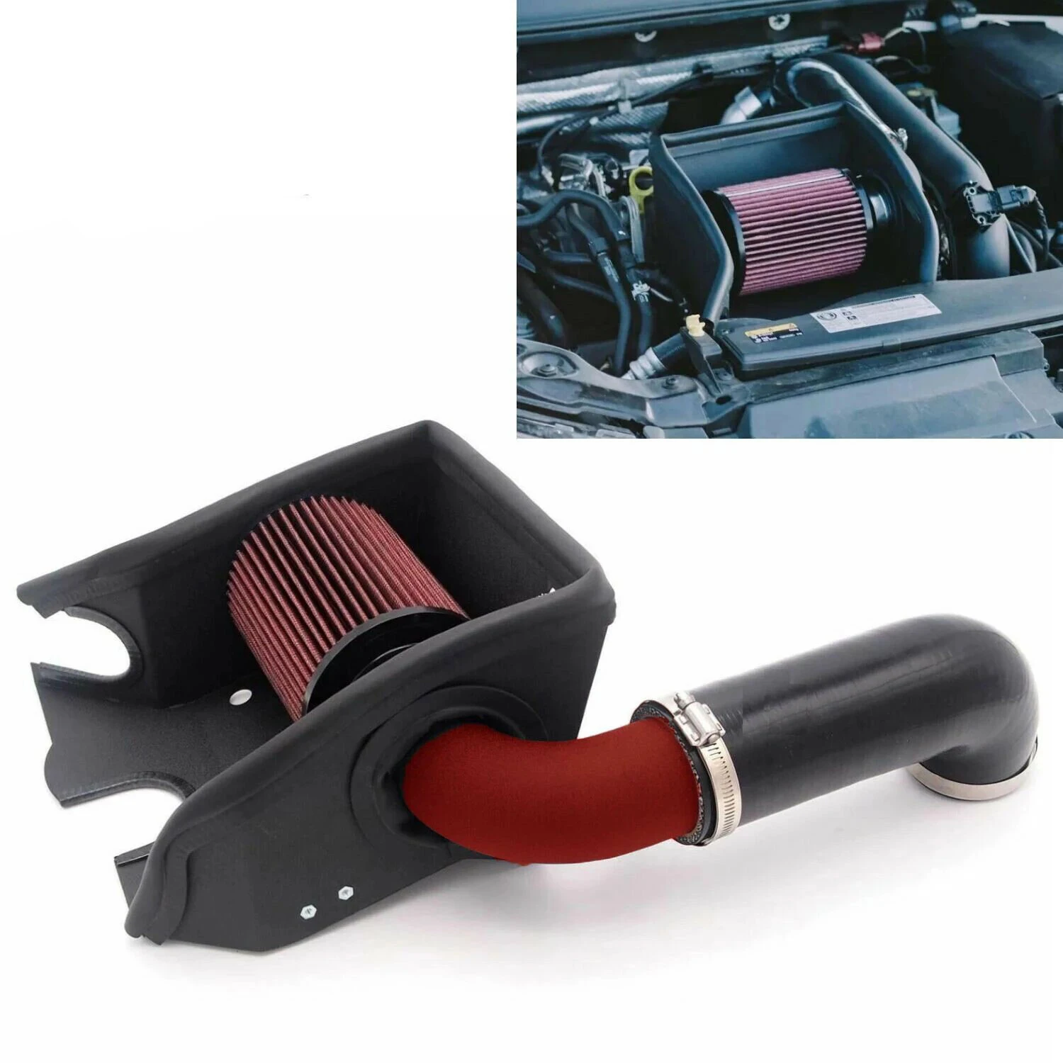 

Car Accessories Black Air Intake Induction Pipe ＆ Heat Shield Filter for Golf MK7 TSI TFSI EA211