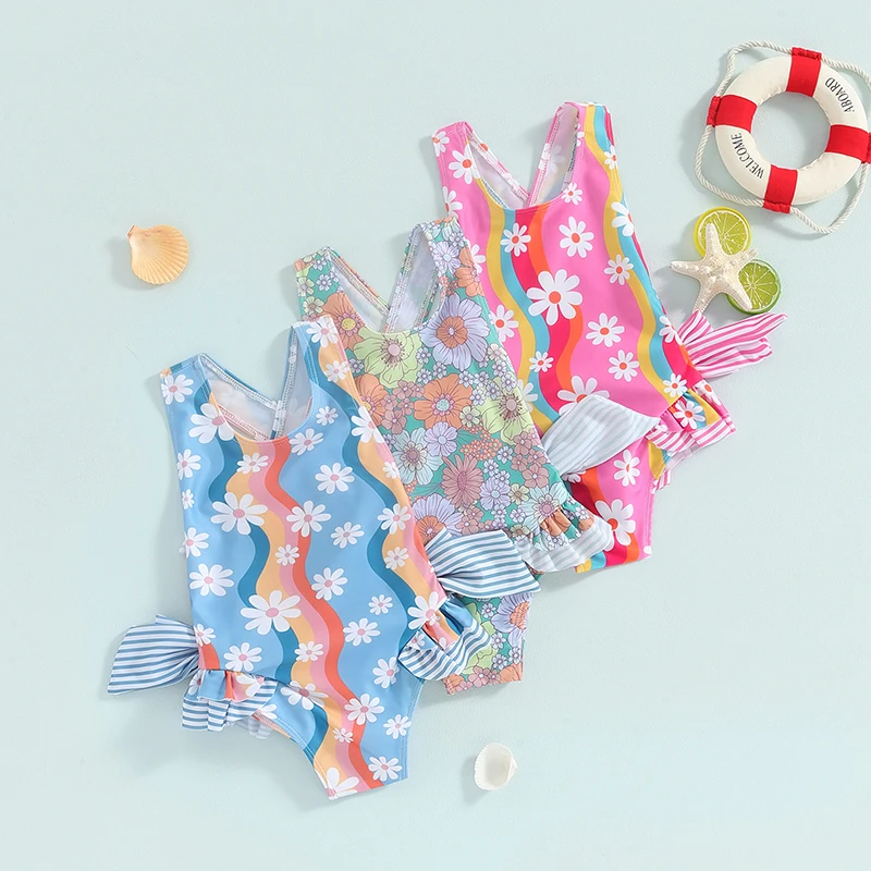 Baby Girl Swimwear Summer Floral Sleeveless Ruffled Monokini Swimsuits for Toddler Bathing Suits Beachwear
Baby Girl Swimwear Summer Floral Sleeveless Ruffled Monokini Swimsuits for Toddler Bathing Suits Beachwear