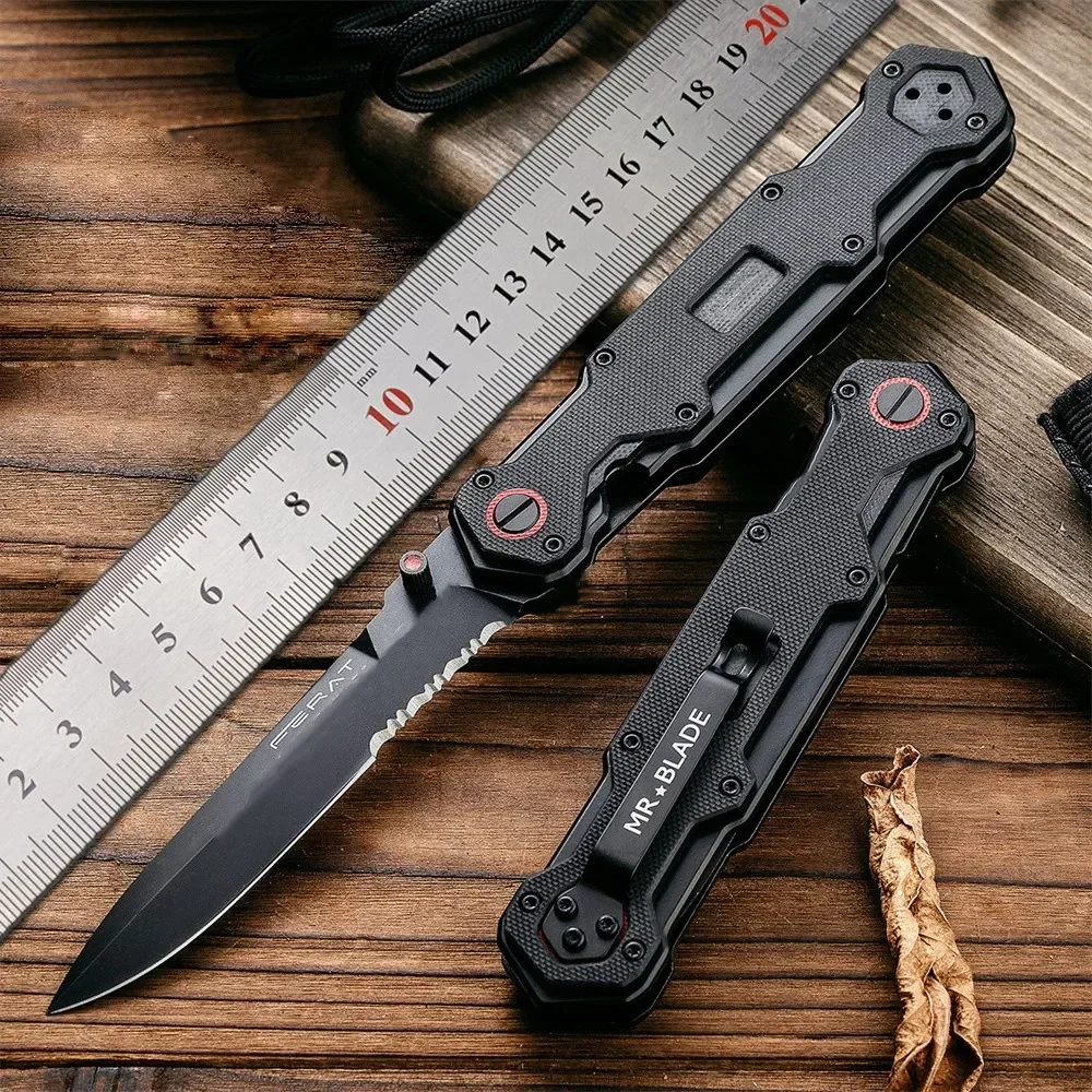 

Tactical G10 Mr.Blade Folding Pocket Knife Camping Survival Self Defense Pocket Knife Men Collection Gift D2 Jackknife EDC Tools