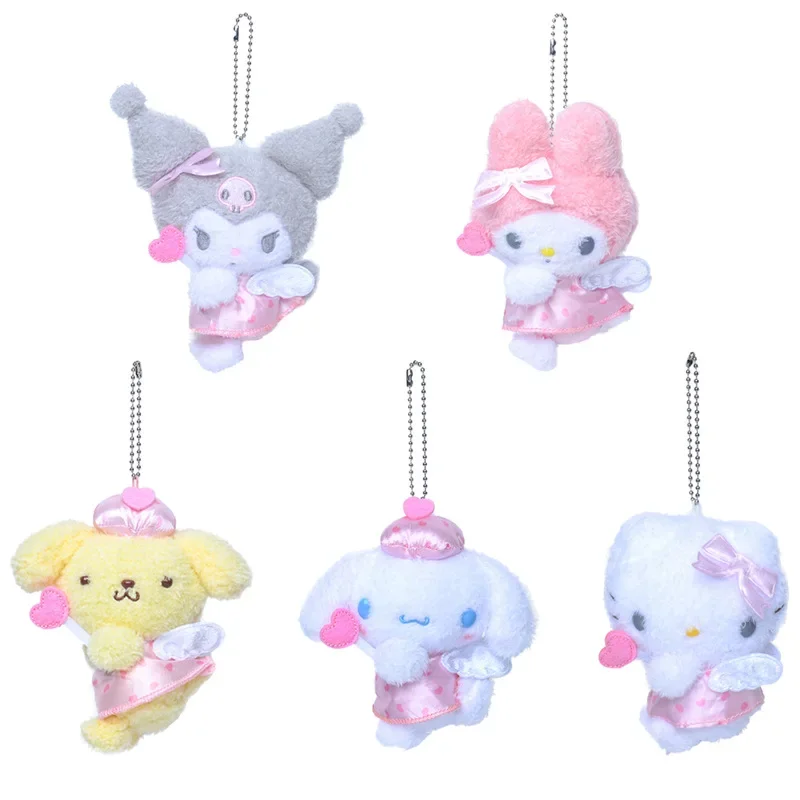 

Kawaii Sanrio Anime Plush Doll Toy Hello Kitty Kuromi Doll Keychain Accessory Cute Cartoon Cotton Pendant Gift for Girls