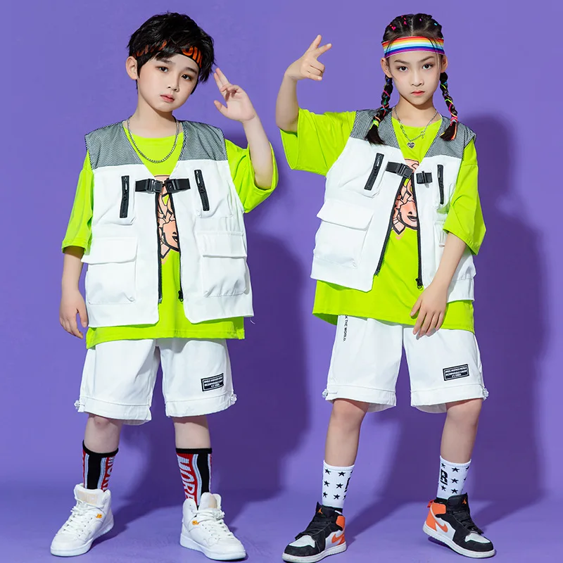 Girls Summer Hip Hop Clothing T Shirt Tops Streetwear White Shorts Sleeveless Jacket Vest Kids Boys Jazz Dance Costume 3-16 Year
Girls Summer Hip Hop Clothing T Shirt Tops Streetwear White Shorts Sleeveless Jacket Vest Kids Boys Jazz Dance Costume 3-16 Year