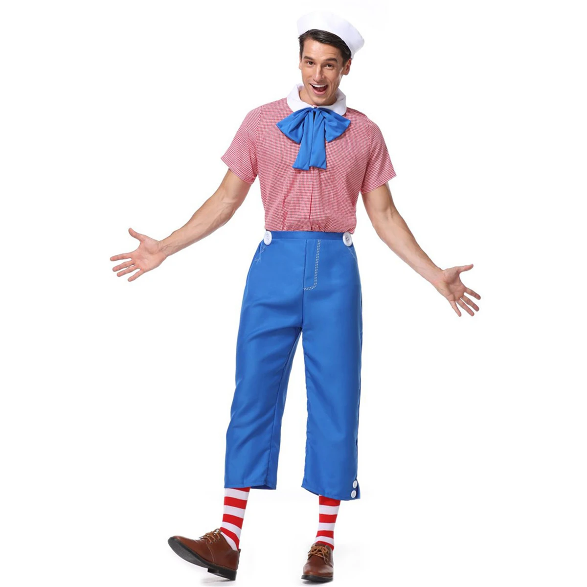 Halloween Adults Teenager Pink Blue Navy Sailor Uniform Cosplay Fancy Dress Party Stage Performance Costume for Men Boys Gift
Halloween Adults Teenager Pink Blue Navy Sailor Uniform Cosplay Fancy Dress Party Stage Performance Costume for Men Boys Gift