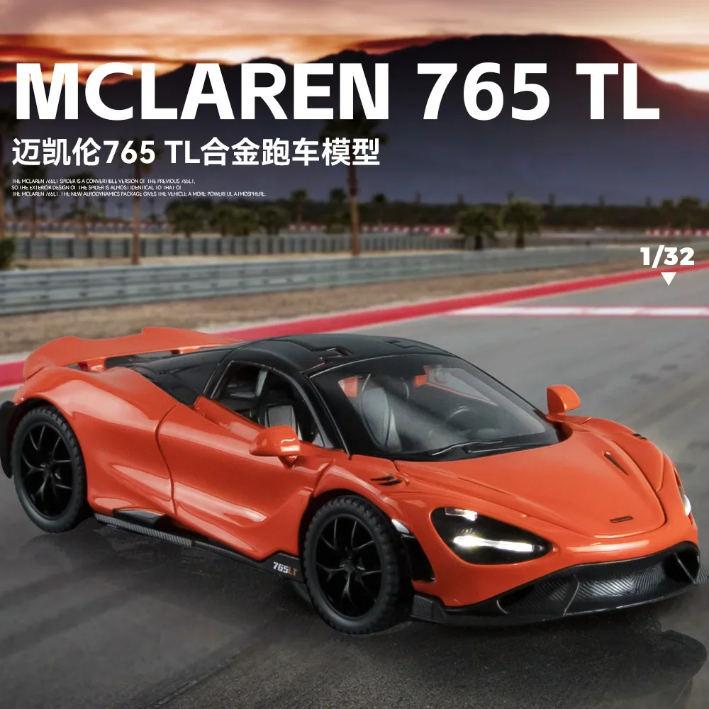 Спортивный автомобиль McLaren 765LT в масштабе 1:32, модель автомобиля из литого металлического сплава, модель автомобиля со звуковым оформлением, коллекционная детская игрушка, подарки
Спортивный автомобиль McLaren 765LT в масштабе 1:32, модель автомобиля из литого металлического сплава, модель автомобиля со звуковым оформлением, коллекционная детская игрушка, подарки