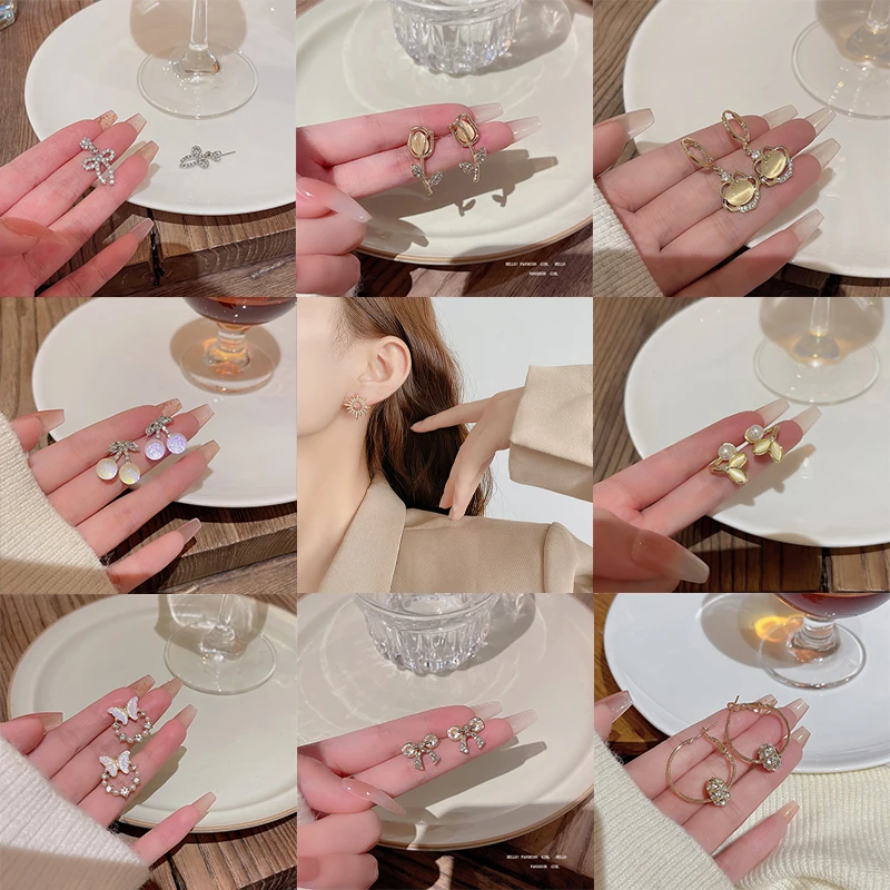 New Luxury Geometric Drops Water Earrings for Elegant Women Free Shipping Exquisite Pearl Heart Butterfly Earring Trendy Jewelry
New Luxury Geometric Drops Water Earrings for Elegant Women Free Shipping Exquisite Pearl Heart Butterfly Earring Trendy Jewelry