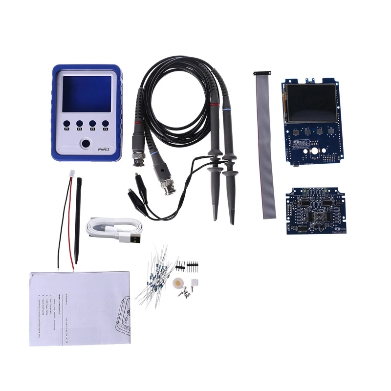 2 канала осциллограф DDS Функция генератор сигналов DIY Kit с сенсорным экраном Портативный WAVE2
2 канала осциллограф DDS Функция генератор сигналов DIY Kit с сенсорным экраном Портативный WAVE2