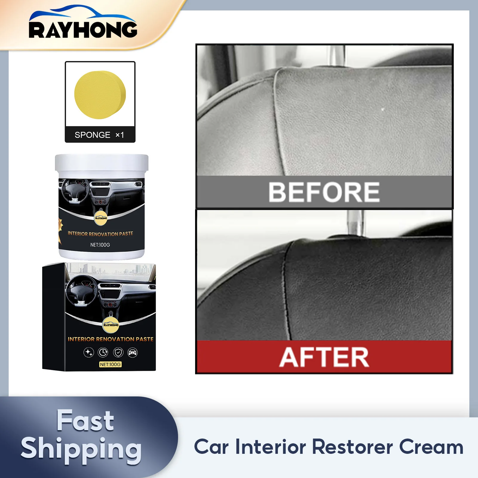 Car Interior Plastic Restorer Back to Black Gloss Auto Seat Leather Repair Renovator Polishing Cleaning Interior Coating Paste
Car Interior Plastic Restorer Back to Black Gloss Auto Seat Leather Repair Renovator Polishing Cleaning Interior Coating Paste