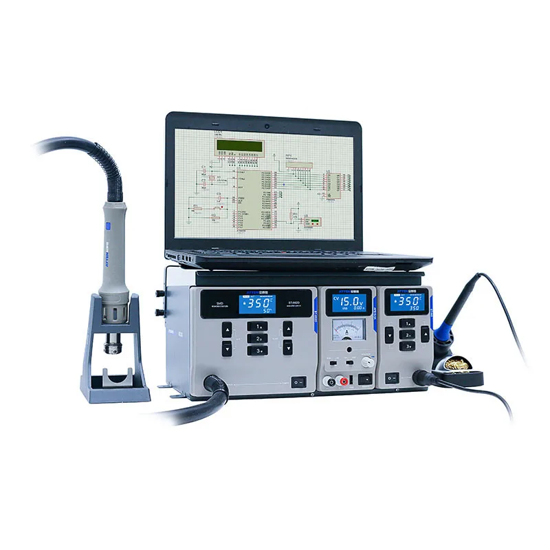 Atten Repair System Electric Iron Hot Air Gun Soldering Stations Regulated Power Supply Ms-300 Ms300 3 In 1 Rework Station
Atten Repair System Electric Iron Hot Air Gun Soldering Stations Regulated Power Supply Ms-300 Ms300 3 In 1 Rework Station