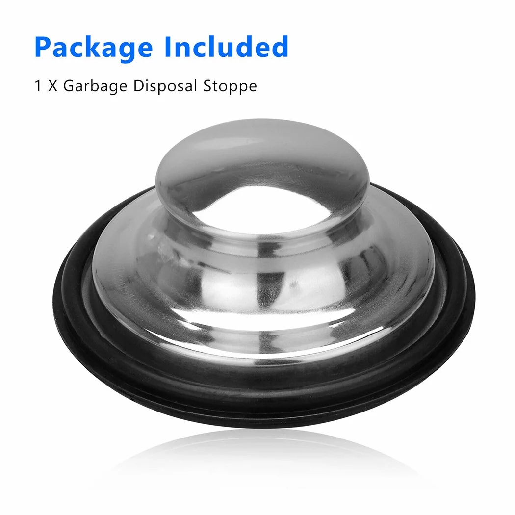 Stainless Steel + Rubber Garbage Disposal Stopper Stainless Steel + Black Drain Cover Water Sink parts Kitchen tool
Stainless Steel + Rubber Garbage Disposal Stopper Stainless Steel + Black Drain Cover Water Sink parts Kitchen tool