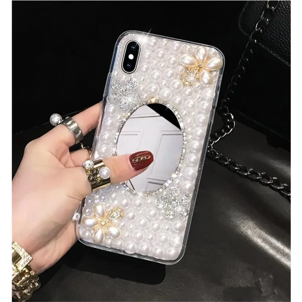 Luxury Bling Mirror Flower Crystal Shell for Girls, DIY Pearl Diamond Capa Case for Samsung, A32, A42, A50, A80, A51, A52, A71
Luxury Bling Mirror Flower Crystal Shell for Girls, DIY Pearl Diamond Capa Case for Samsung, A32, A42, A50, A80, A51, A52, A71